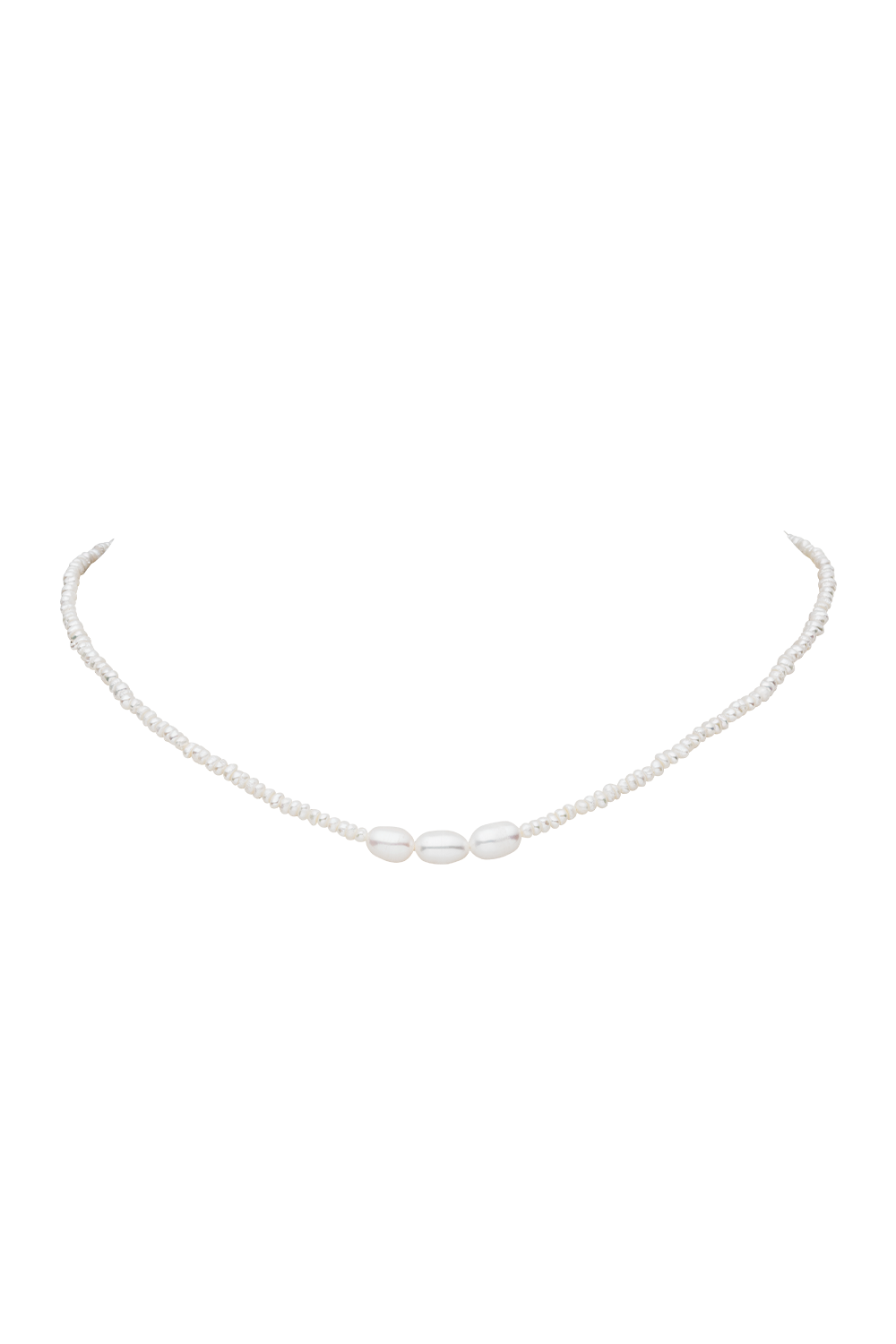 Freshwater Pearl Necklace Silver