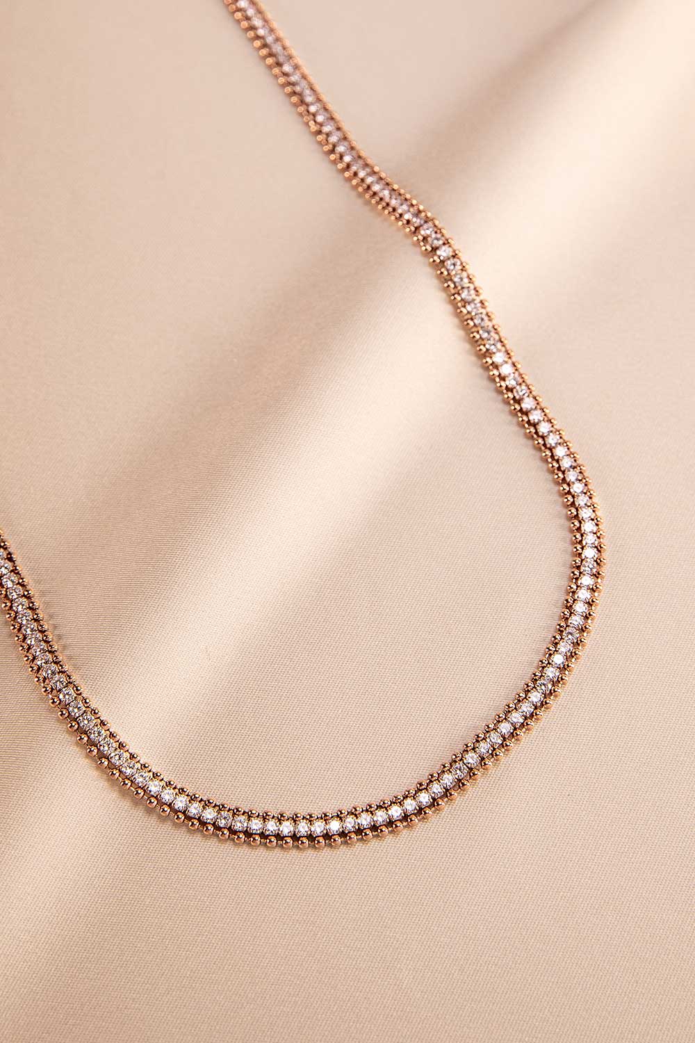 Necklace separator for layering Rose Gold